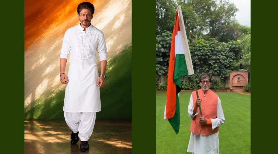 शाहरुख की तिरंगा AI तस्वीर तो अमिताभ के हाथ तिरंगा