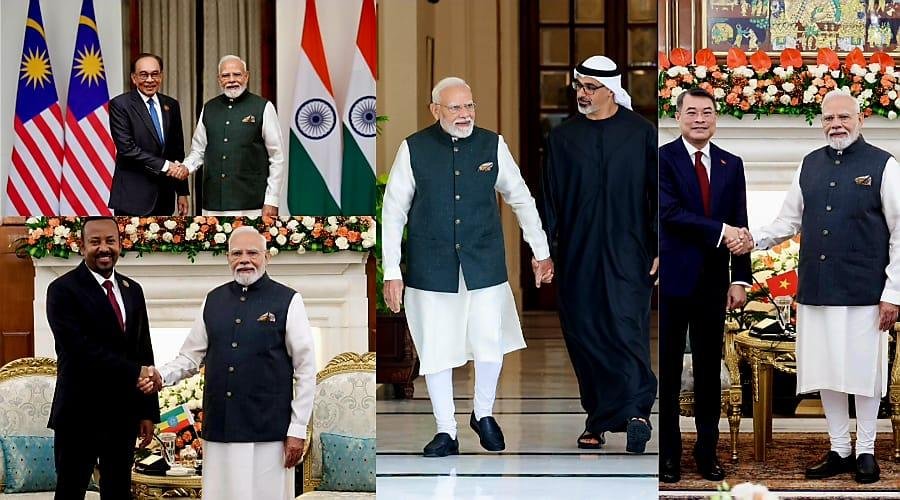 पीएम मोदी की किन-किन से मुलाक़ात हुई, क्या बात हुई