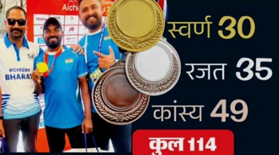 एशियन पैरा गेम्स में भारत का ऐतिहासिक प्रदर्शन, 114 पदकों के साथ बनाया रिकॉर्ड